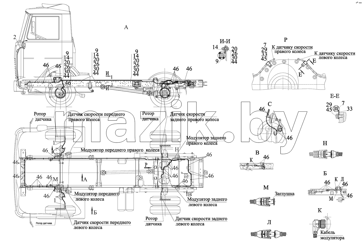 Установка электрооборудования АБС 4570-3800040