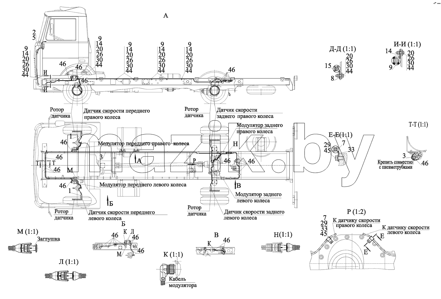 Установка электрооборудования АБС 437040-3800040