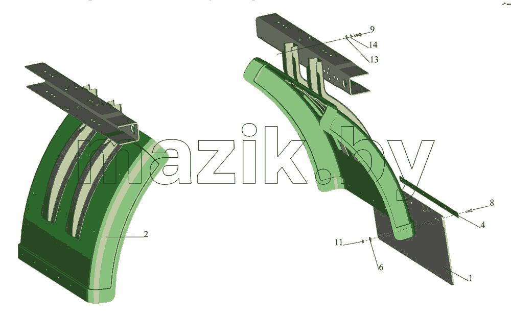 Установка брызговиков 4370-8500048-020