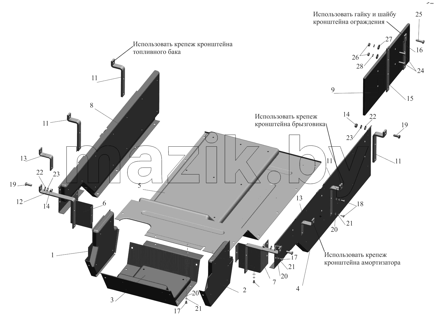 Установка шумоизоляционных экранов 437030-1061004