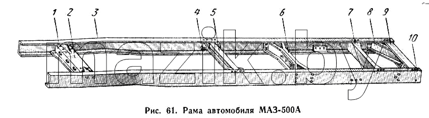Рама автомобиля МАЗ-500А