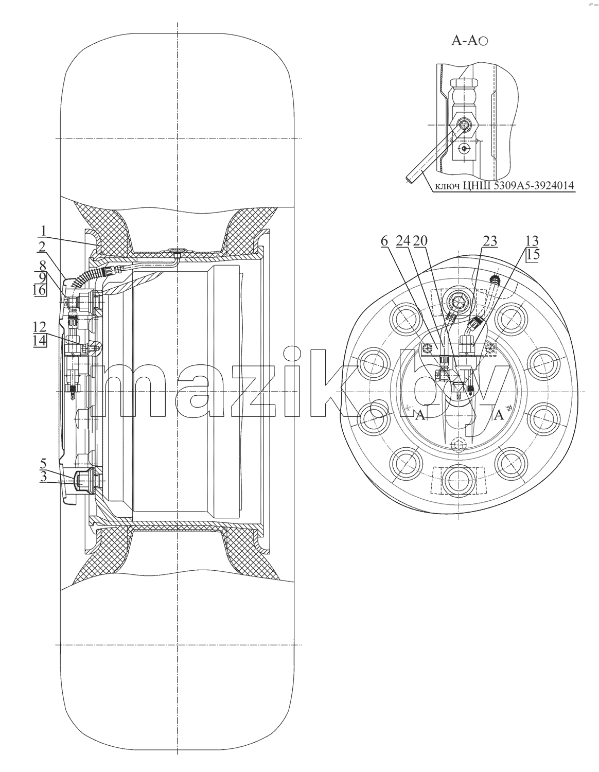 Установка передних колес 5309A5-3100005