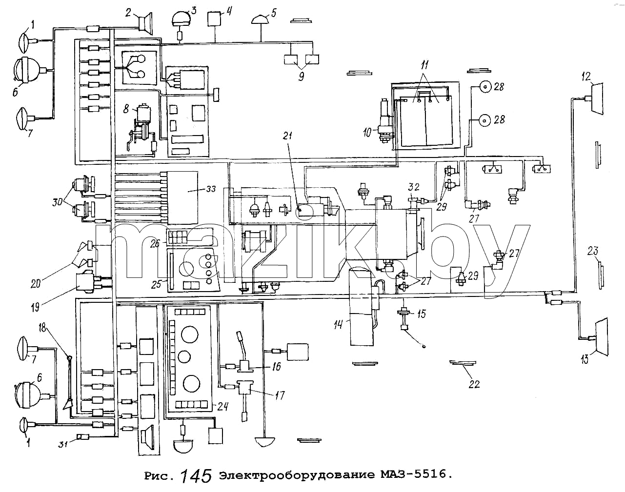 Электрооборудование МАЗ-5516
