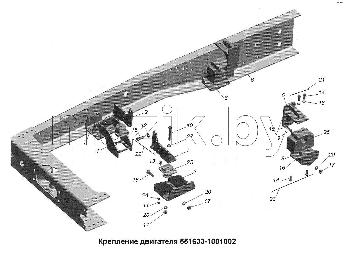 Крепление двигателя 551633-1001002