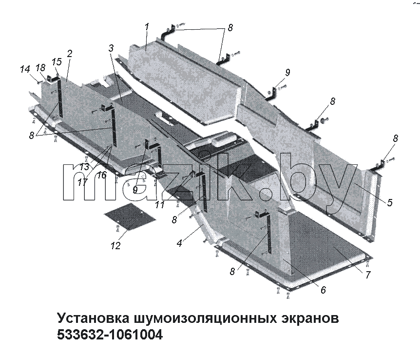 Установка шумоизоляционных экранов 533632-1061004