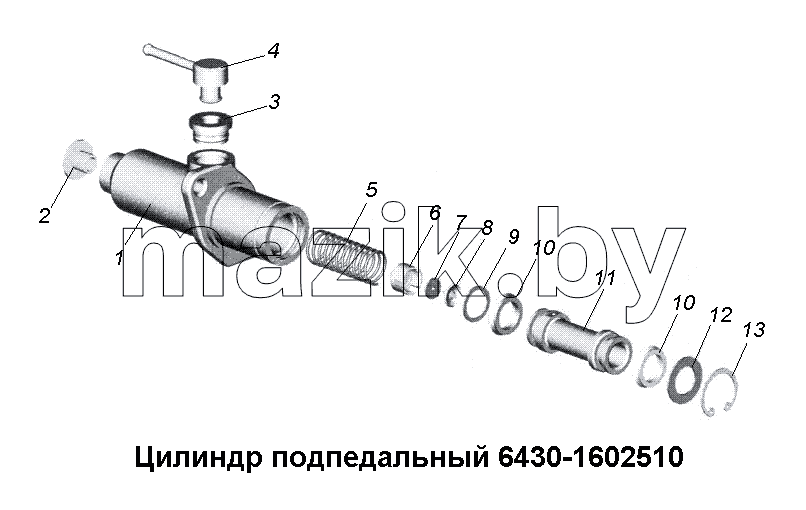 Цилиндр подпедальный 6430-1602510