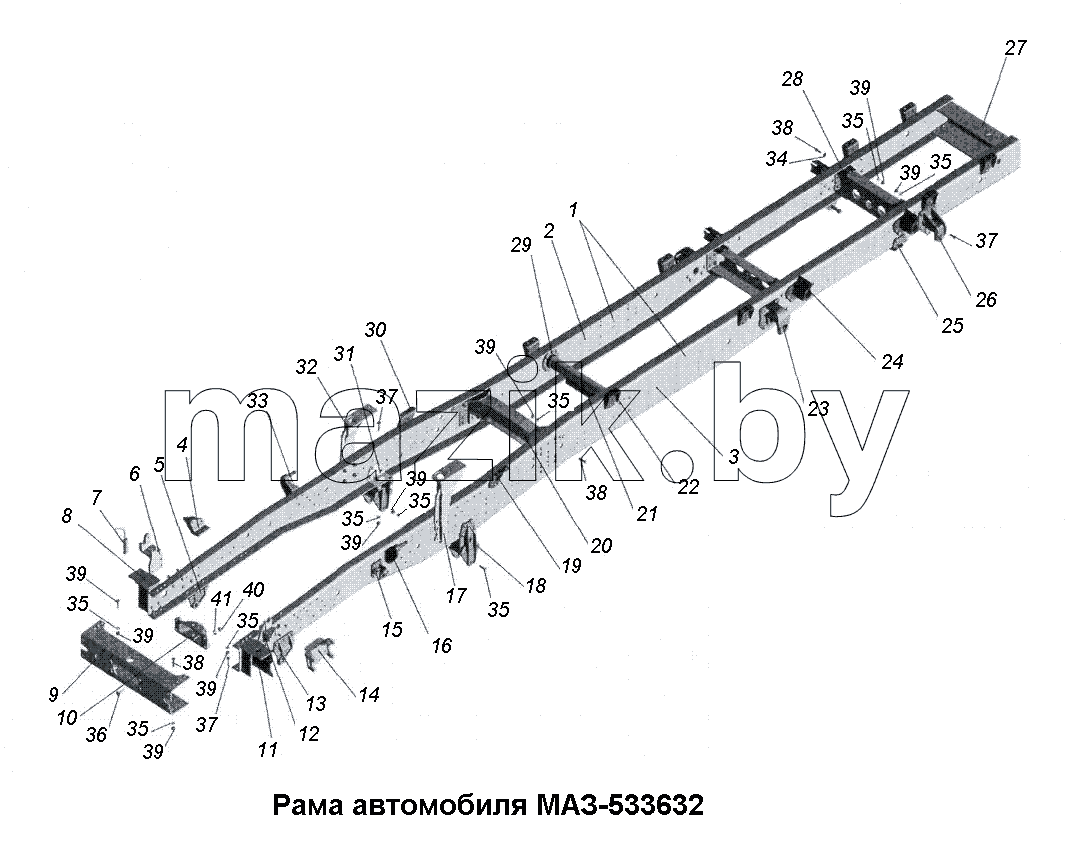 Рама автомобиля МАЗ-533632