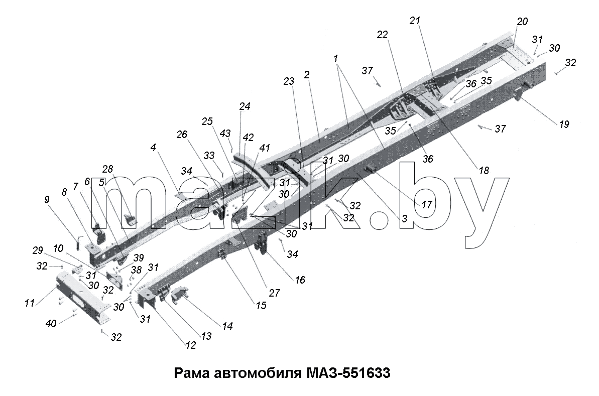 Рама автомобиля МАЗ-551633