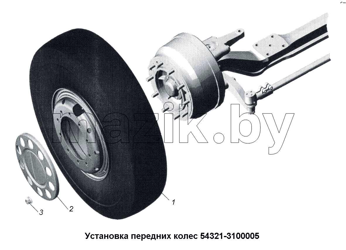 Установка передних колес 54321-3100005