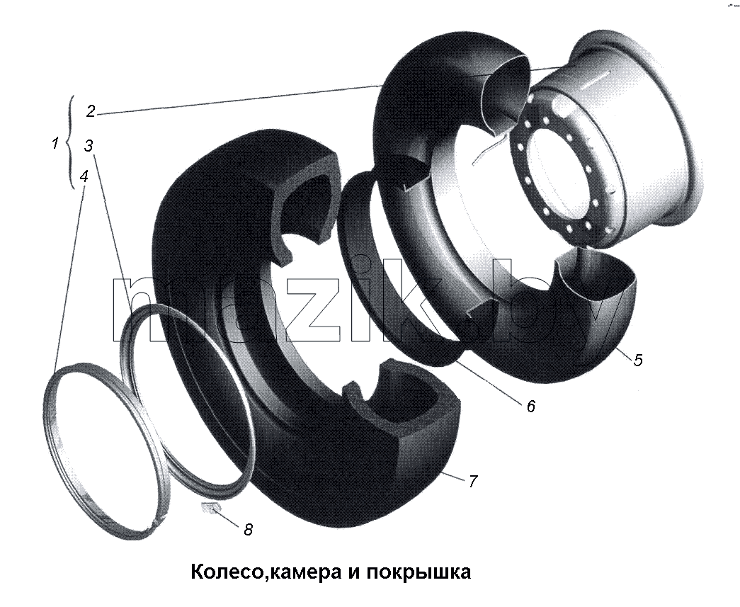 Колесо, камера и покрышка