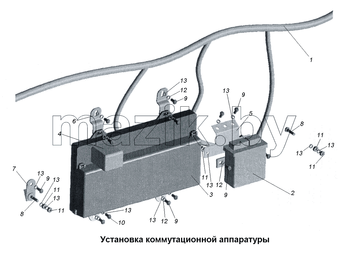 Установка коммутационной аппаратуры