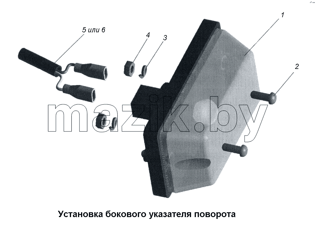 Установка бокового указателя поворота
