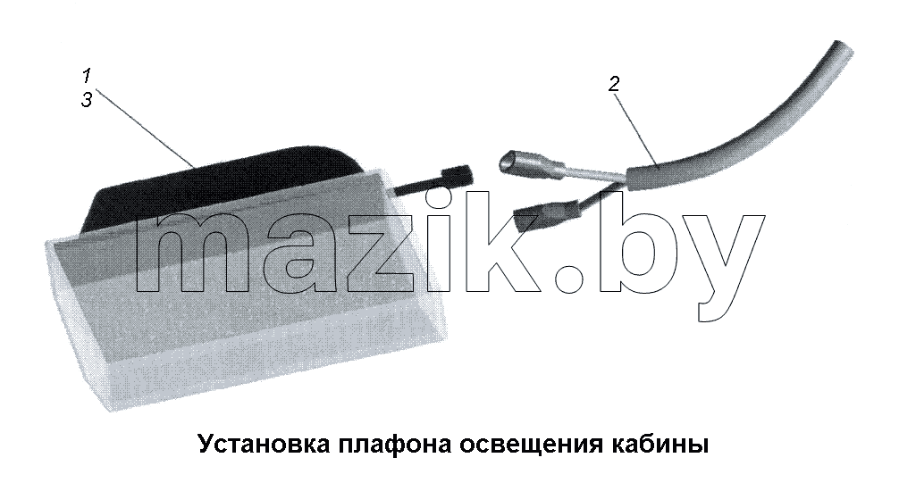 Установка плафона освещения кабины