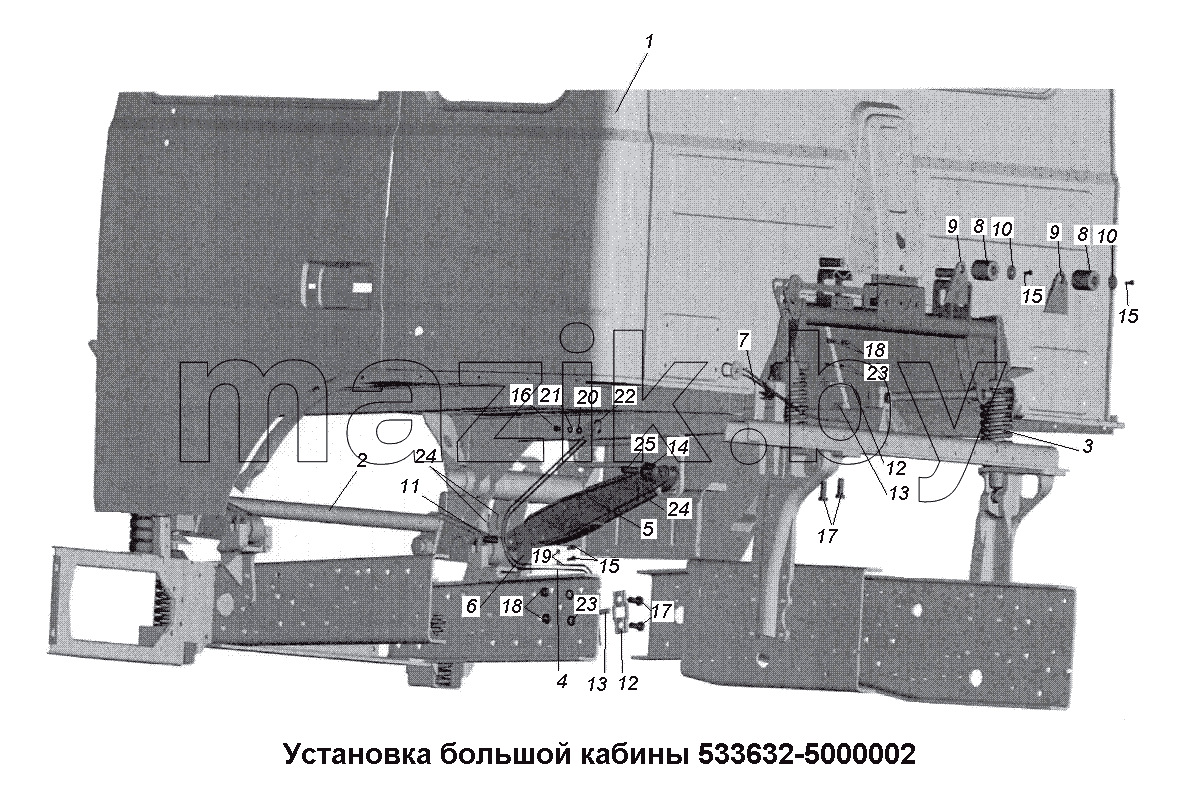 Установка большой кабины 533632-5000002