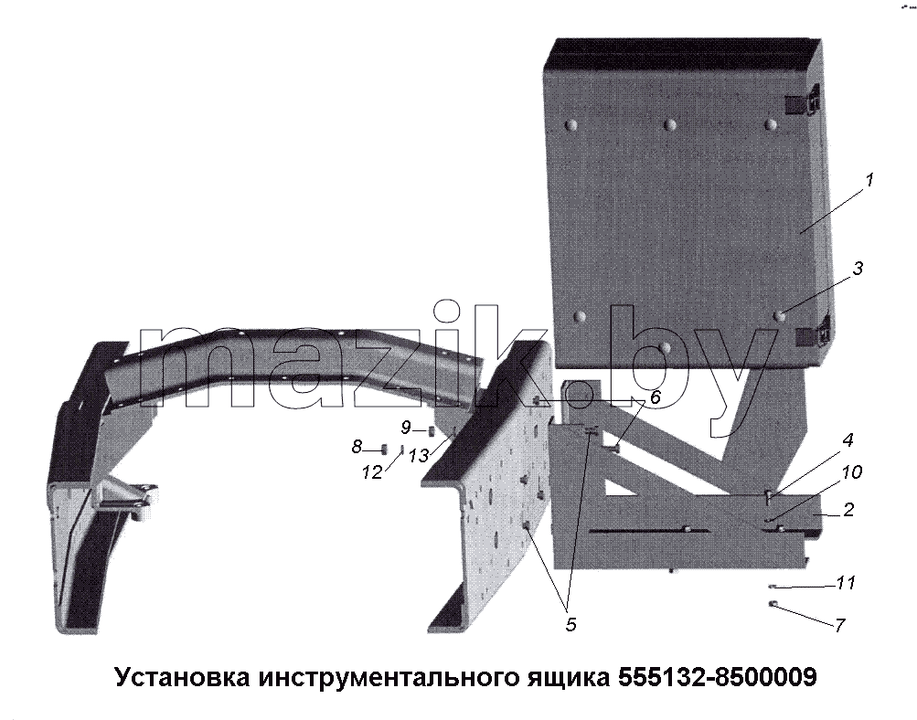 Установка инструментального ящика 555132-8500009