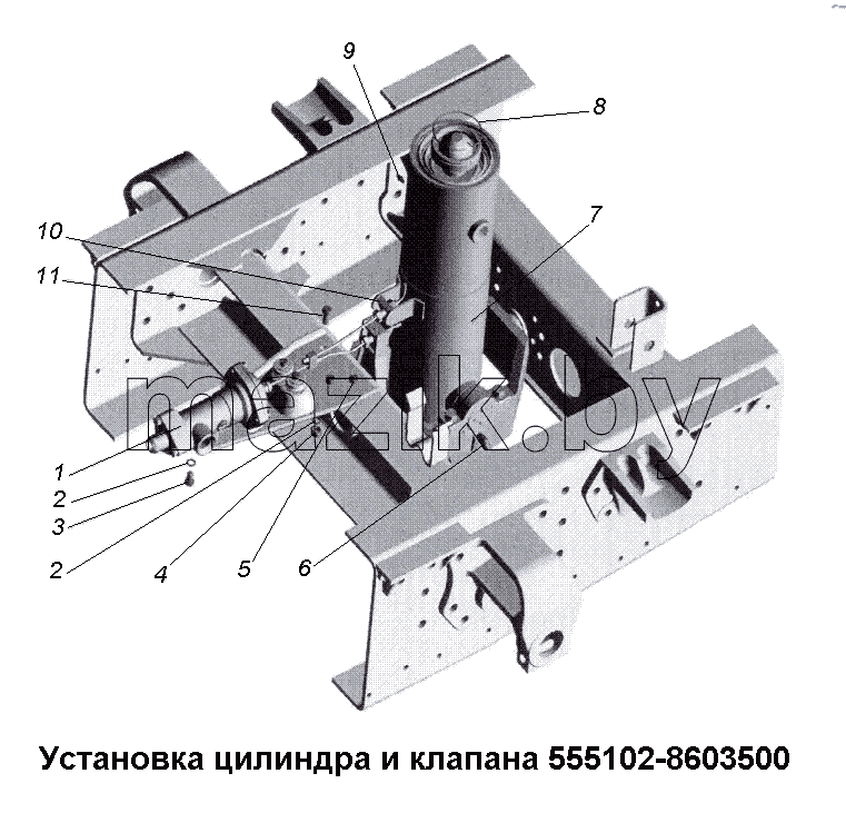 Установка цилиндра и клапана 555102-8603500