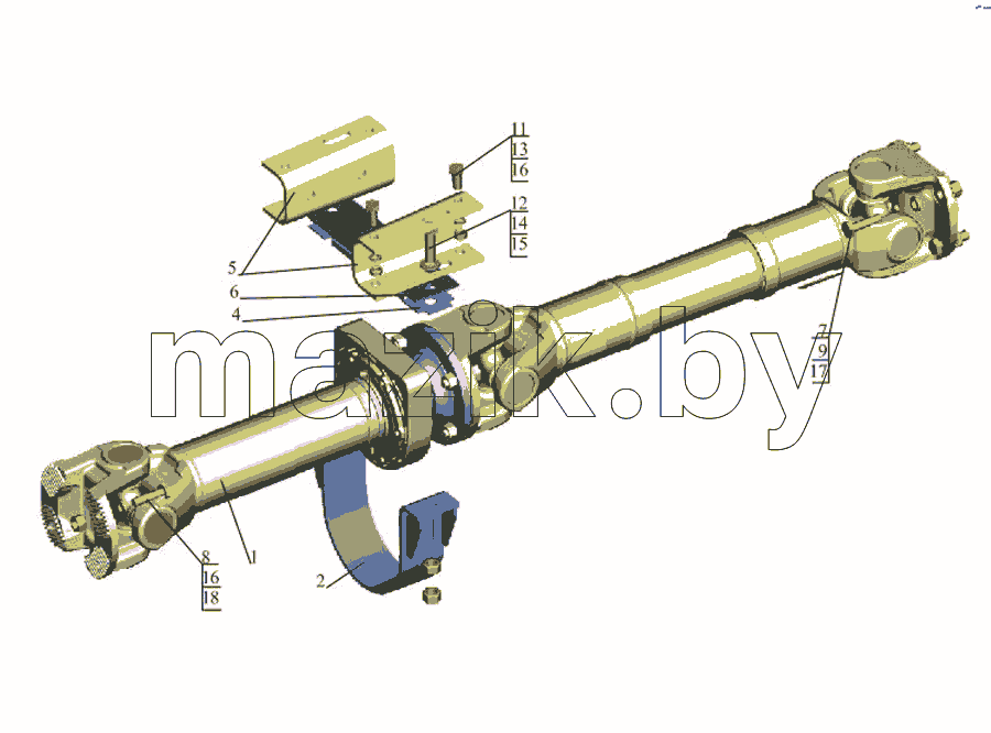 Установка карданной передачи 533731-2200000-010