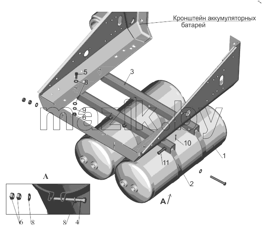  Крепление ресиверов 534003-3513004