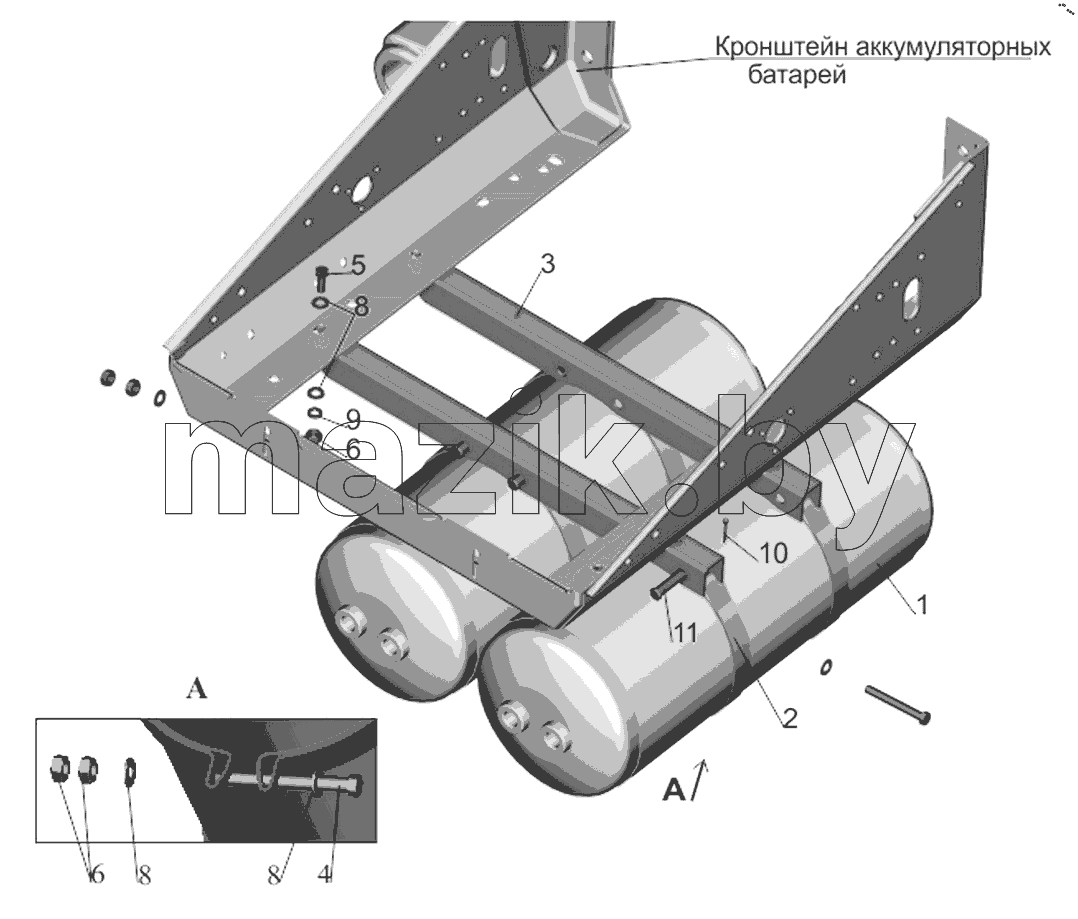  Крепление ресиверов 534003-3513004