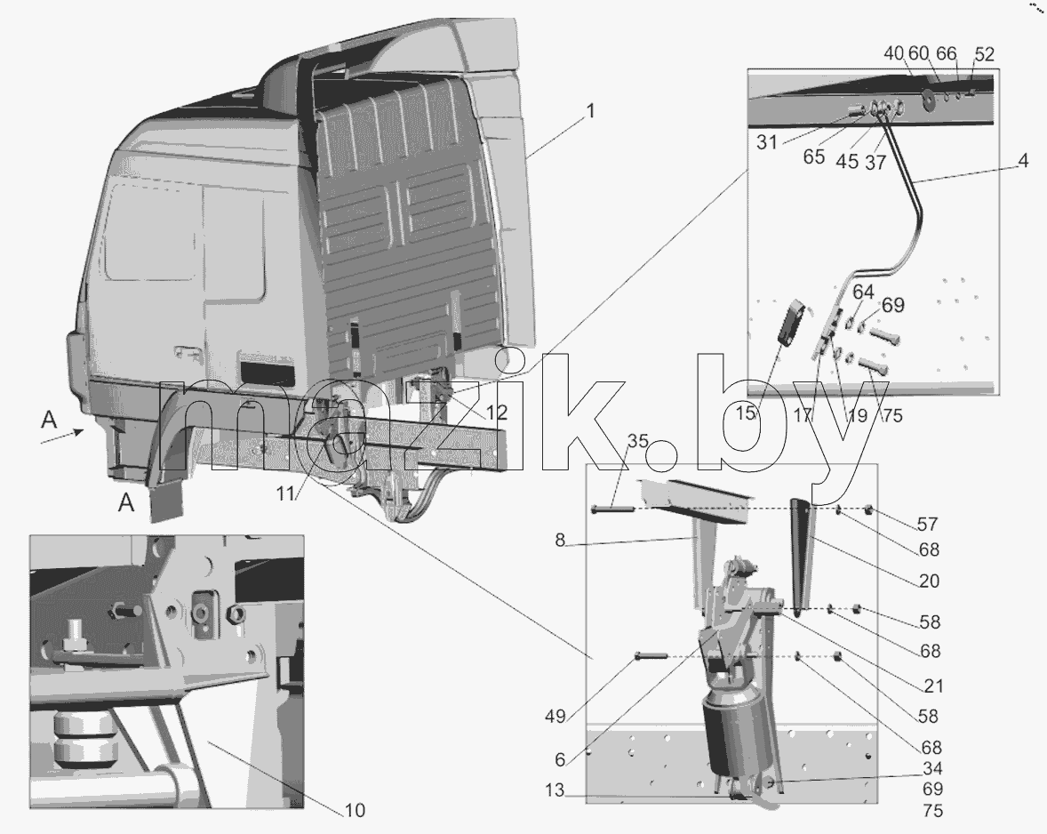  Установка кабины 5340C5-5000002-000