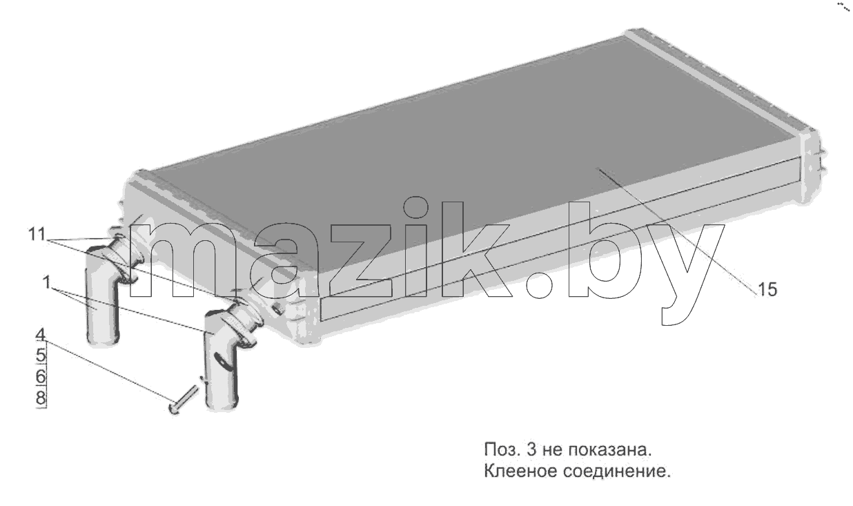  Радиатор отопителя 631019-8101060