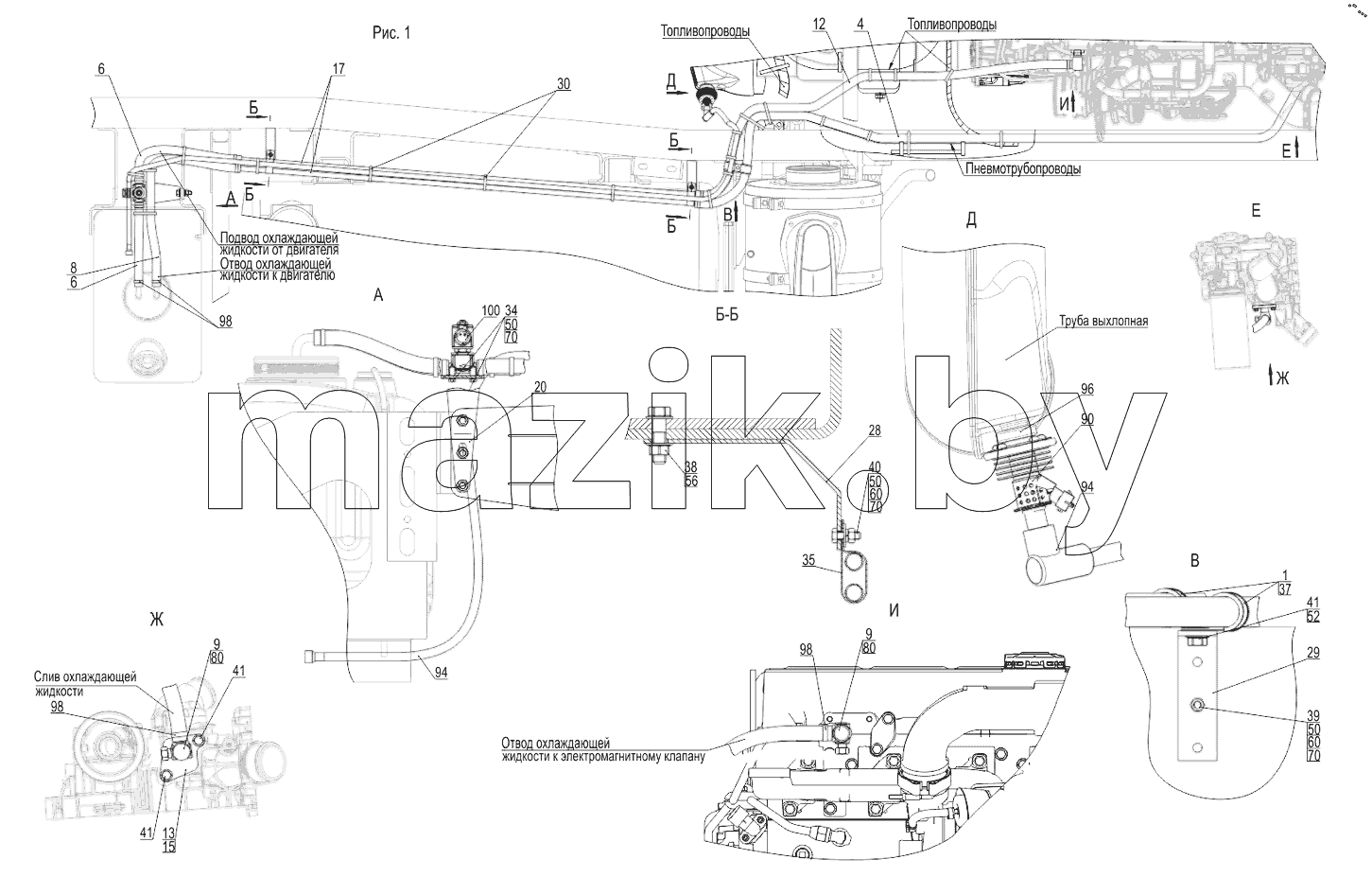  Крепление трубопроводов 5340C5-1404002-220