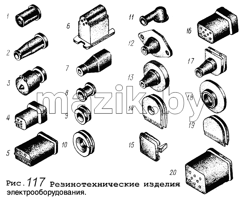 Резинотехнические изделия электрооборудования