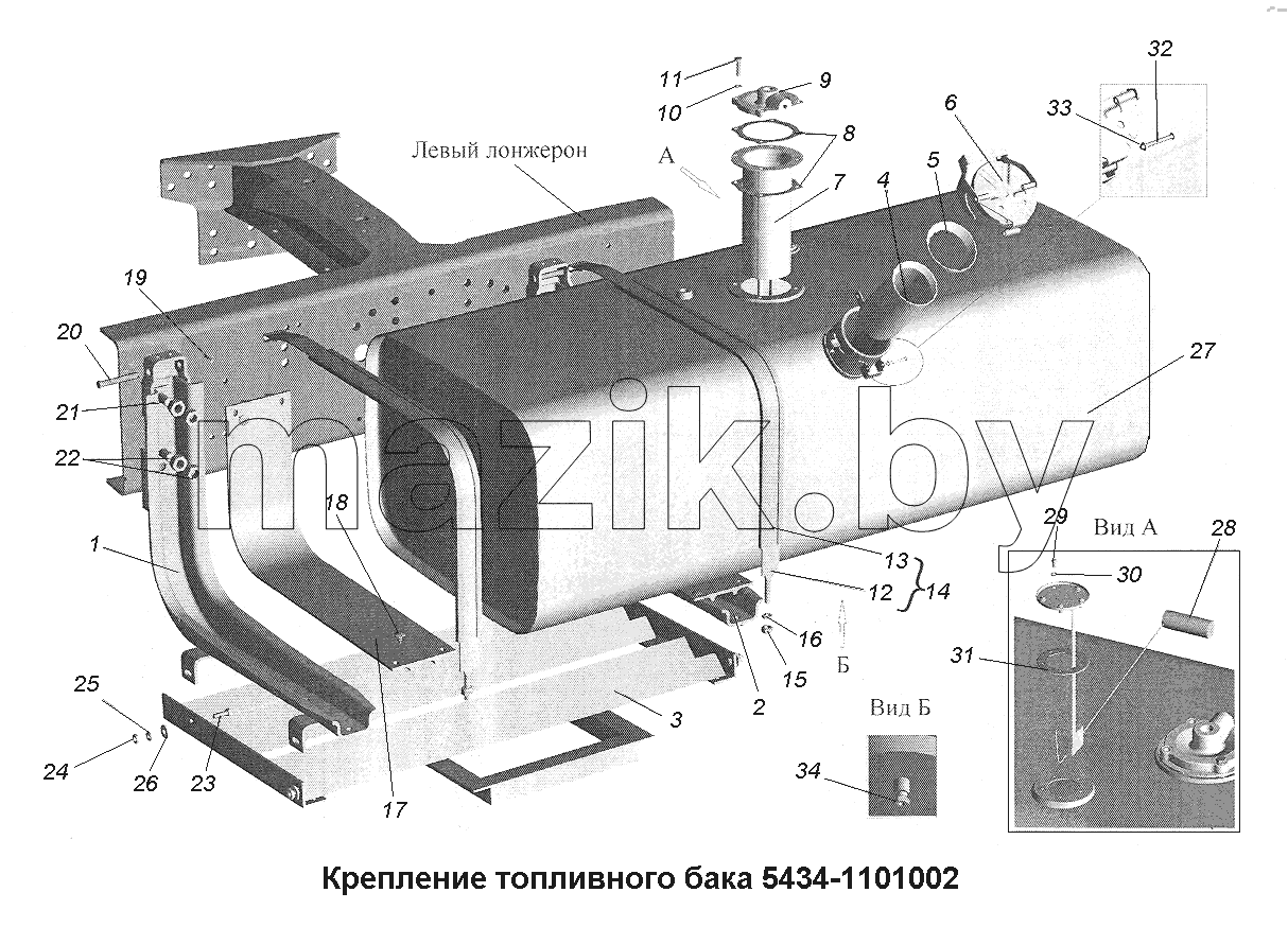 Крепление топливного бака 5434-1101002