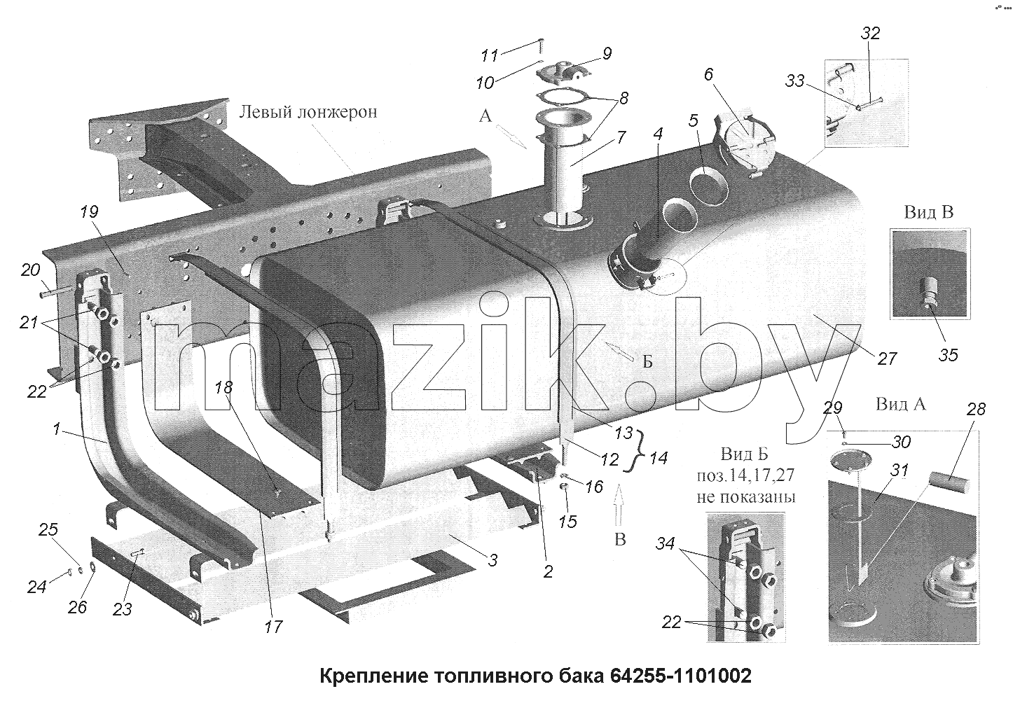 Крепление топливного бака 64255-1101002