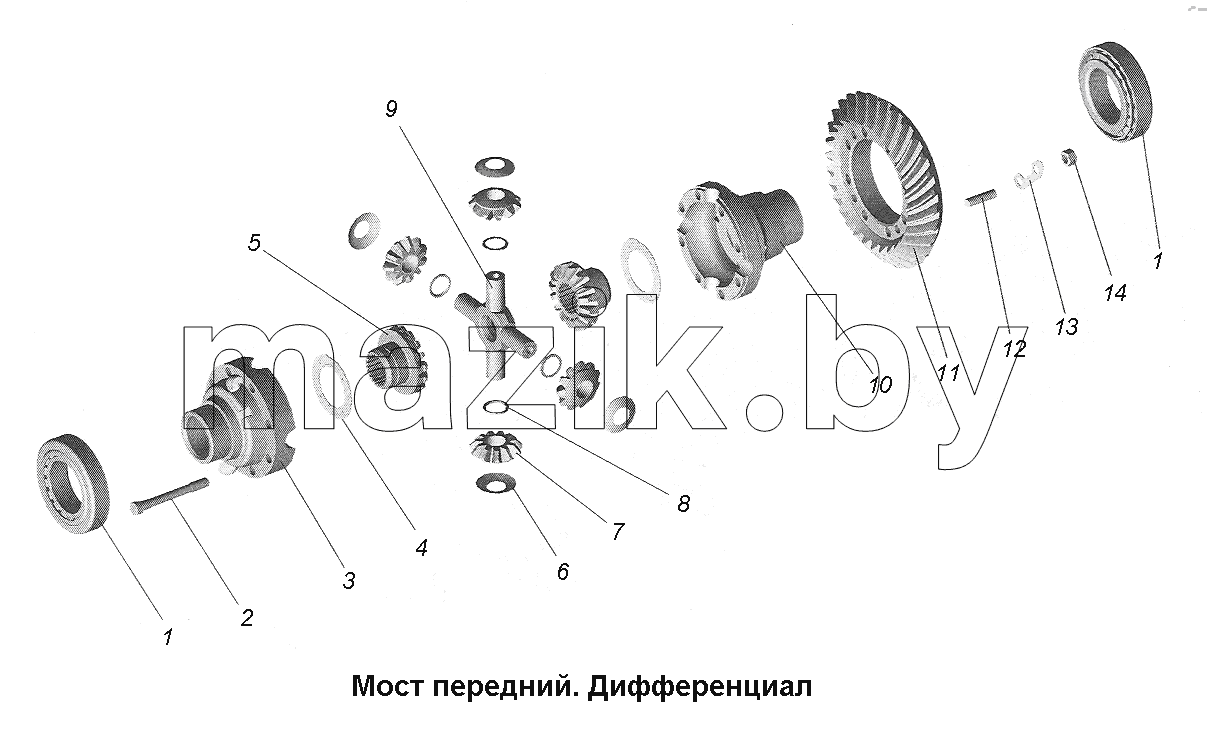 Мост передний. Дифференциал