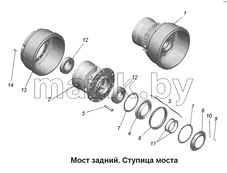 Мост задний. Ступица моста