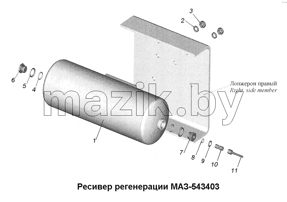 Ресивер регенерации МАЗ-543403
