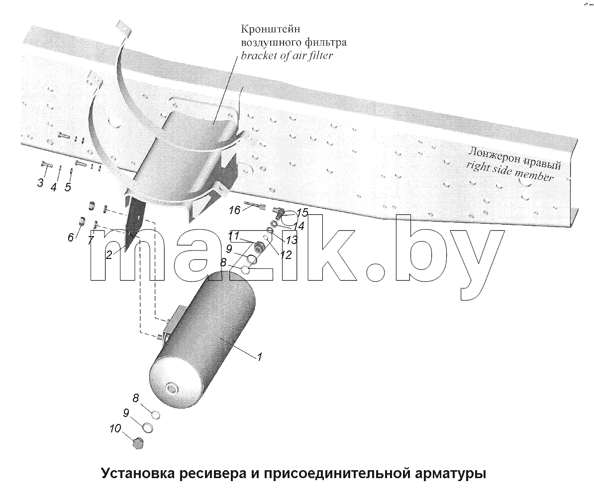 Установка ресивера и присоединительной арматуры