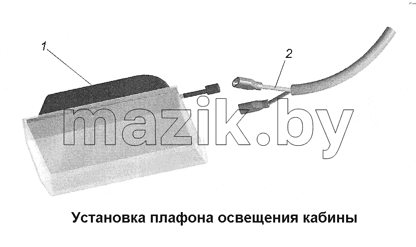 Установка плафона освещения кабины