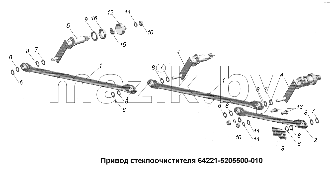 Привод стеклоочистителя 64221-5205500-010