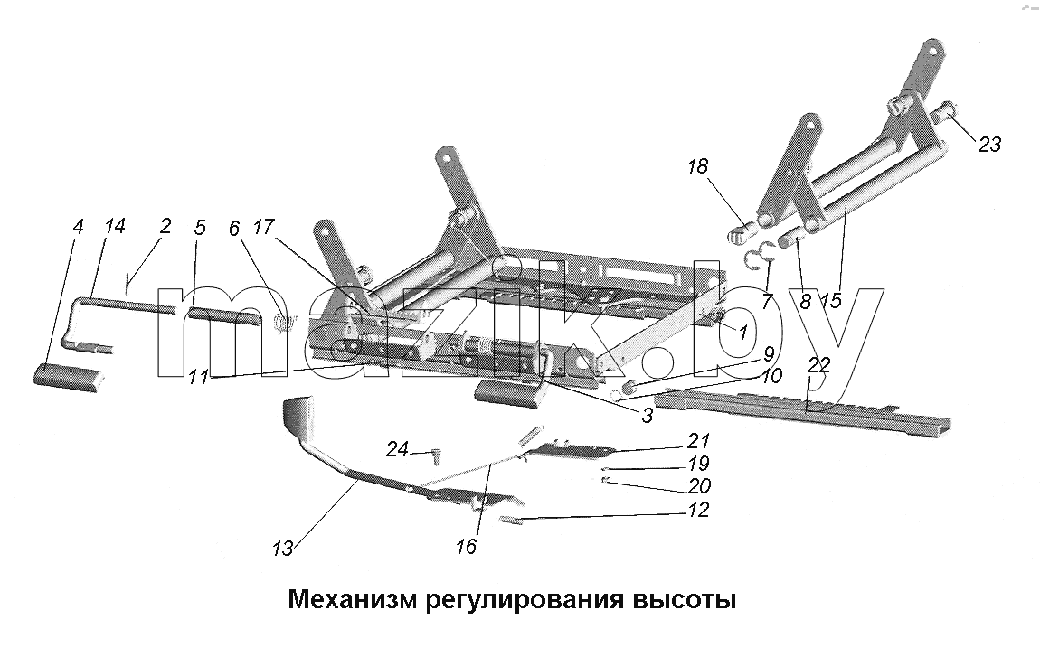 Механизм регулирования высоты