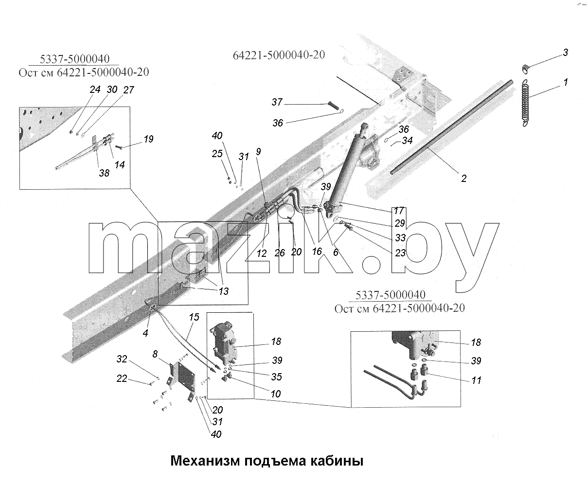 Механизм подъема кабины