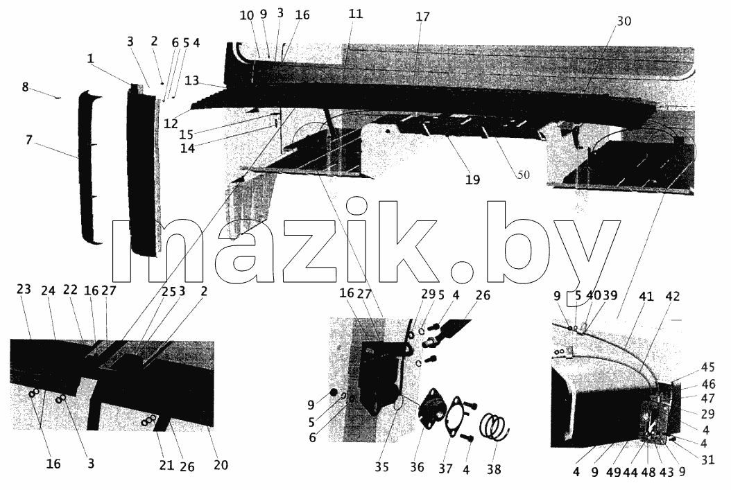 Установка облицовки и боковых щитков