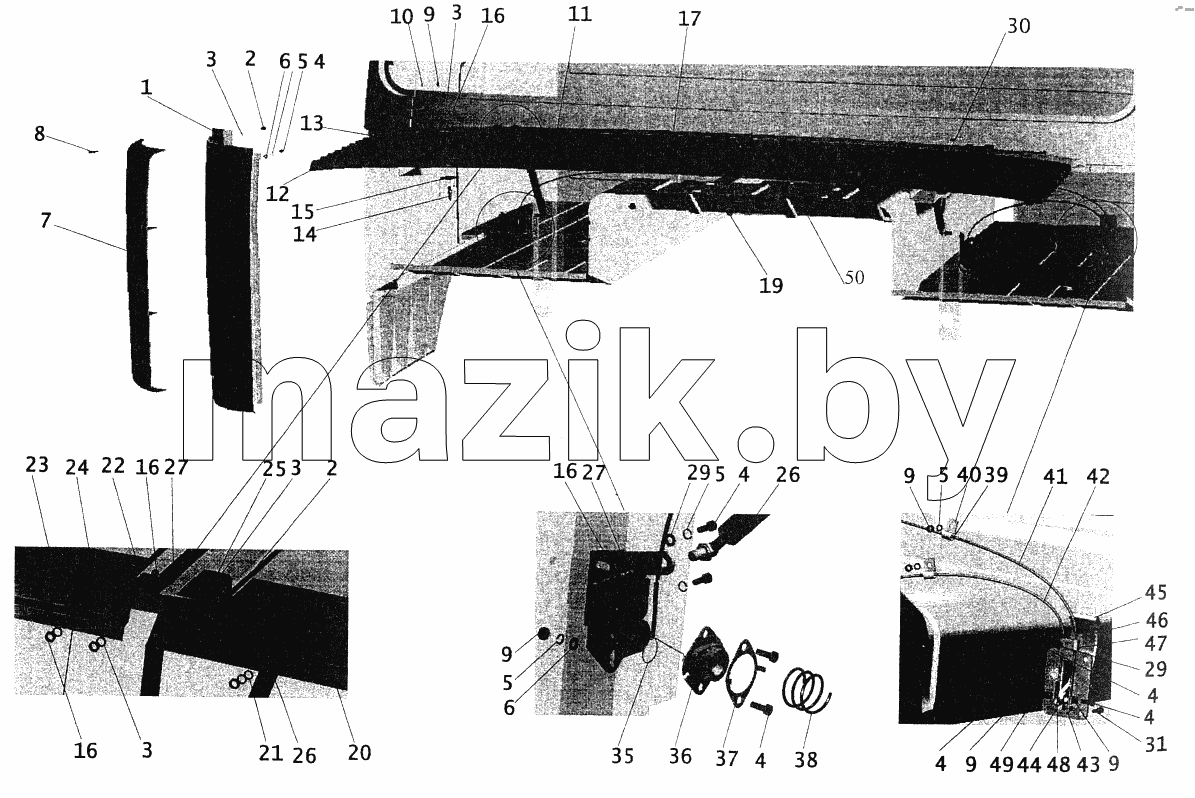 Установка облицовки и боковых щитков 6430-8400018