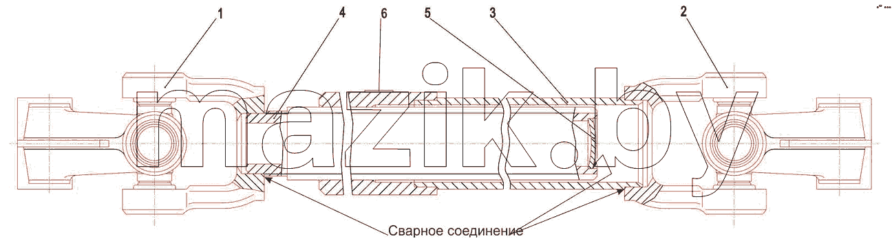 Вал нижний 5440-3444050