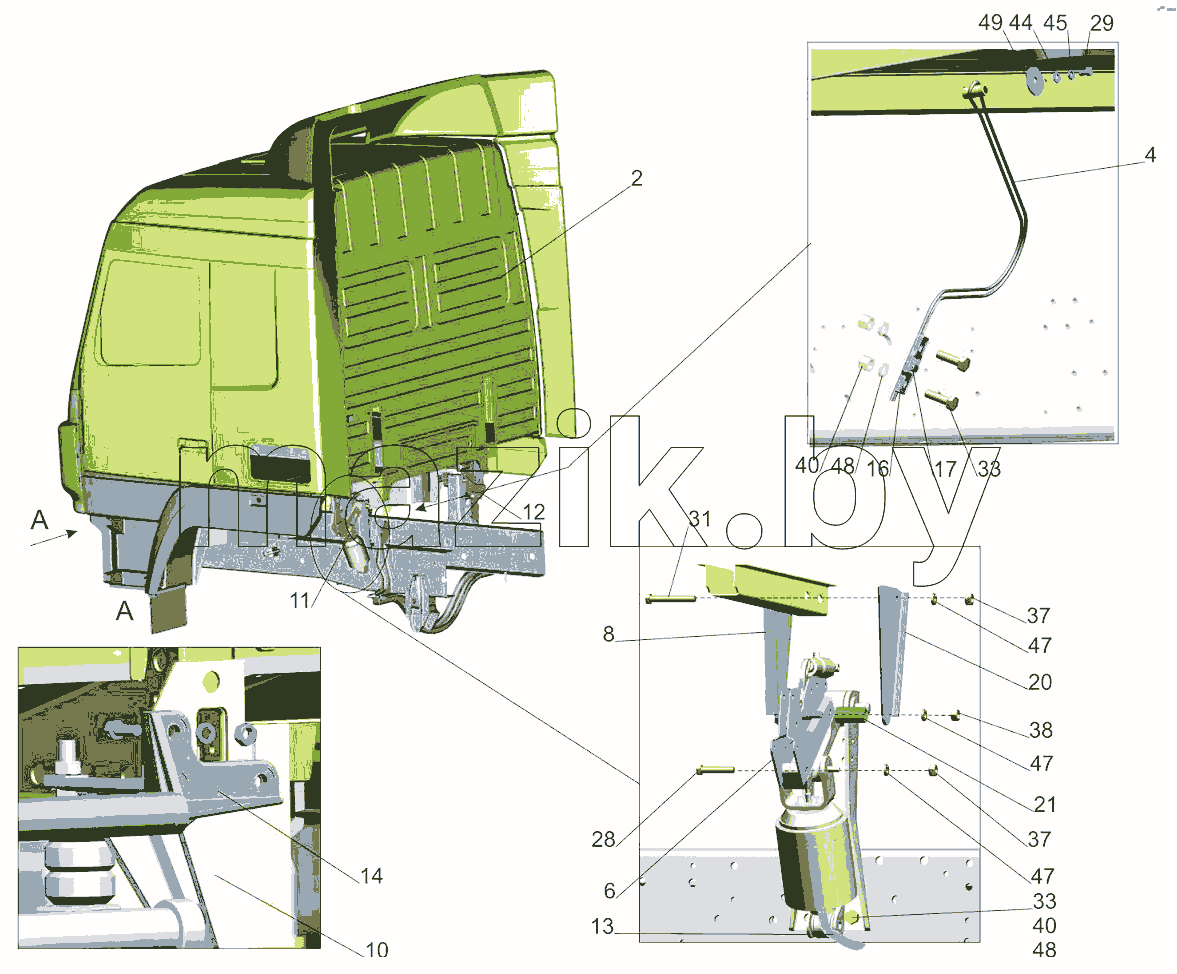 Установка кабины 5440-5000002-050