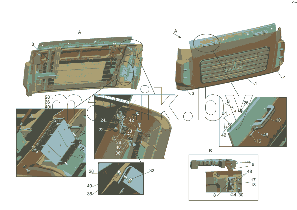 Установка щитков	6432-8400014-000