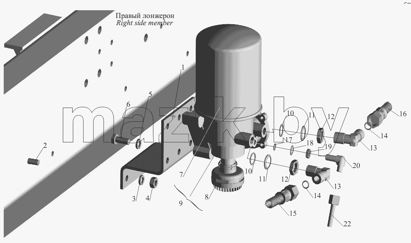 Установка осушителя воздуха 650108-3536004