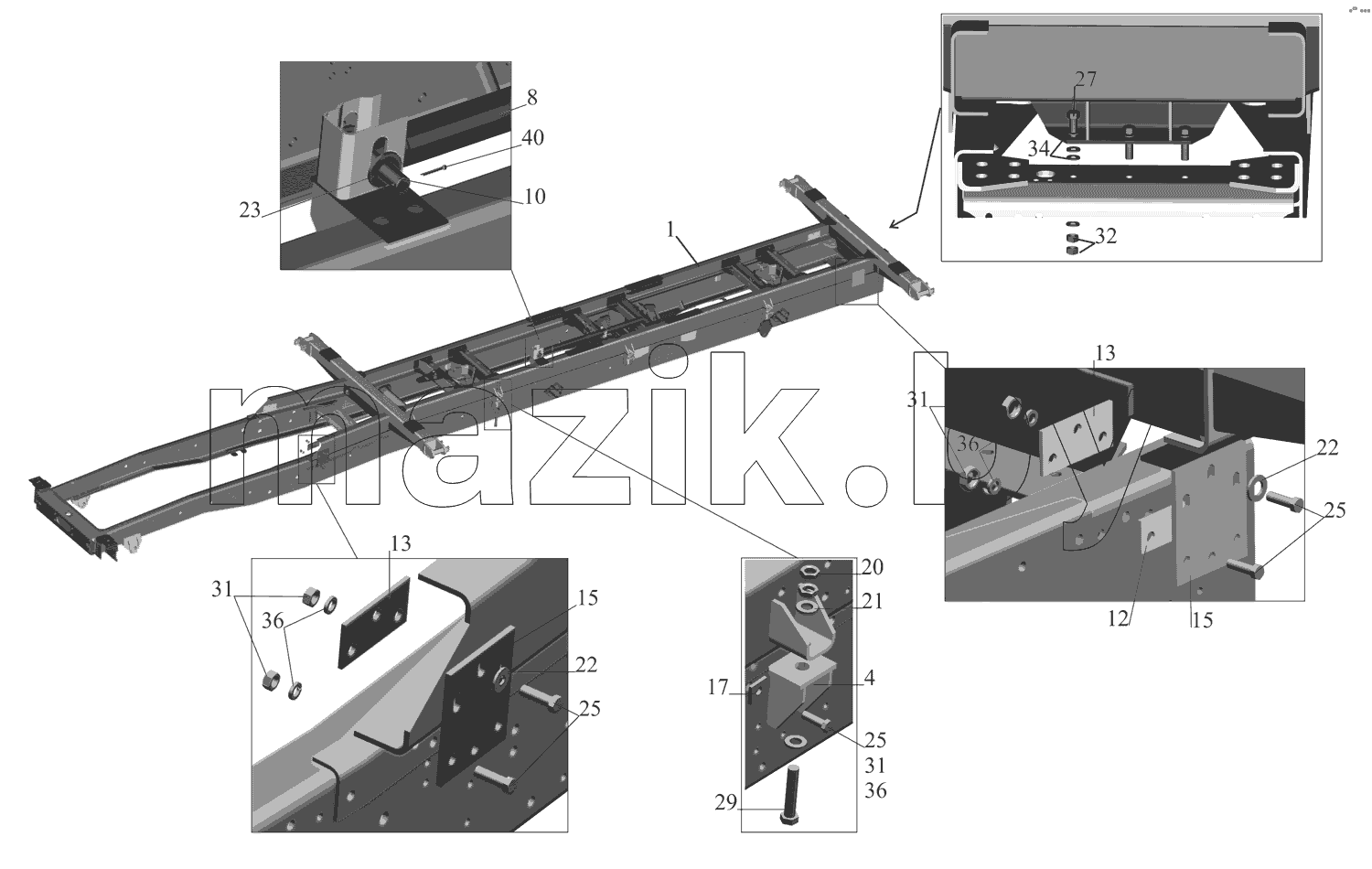 Установка надрамника 551608-8600002