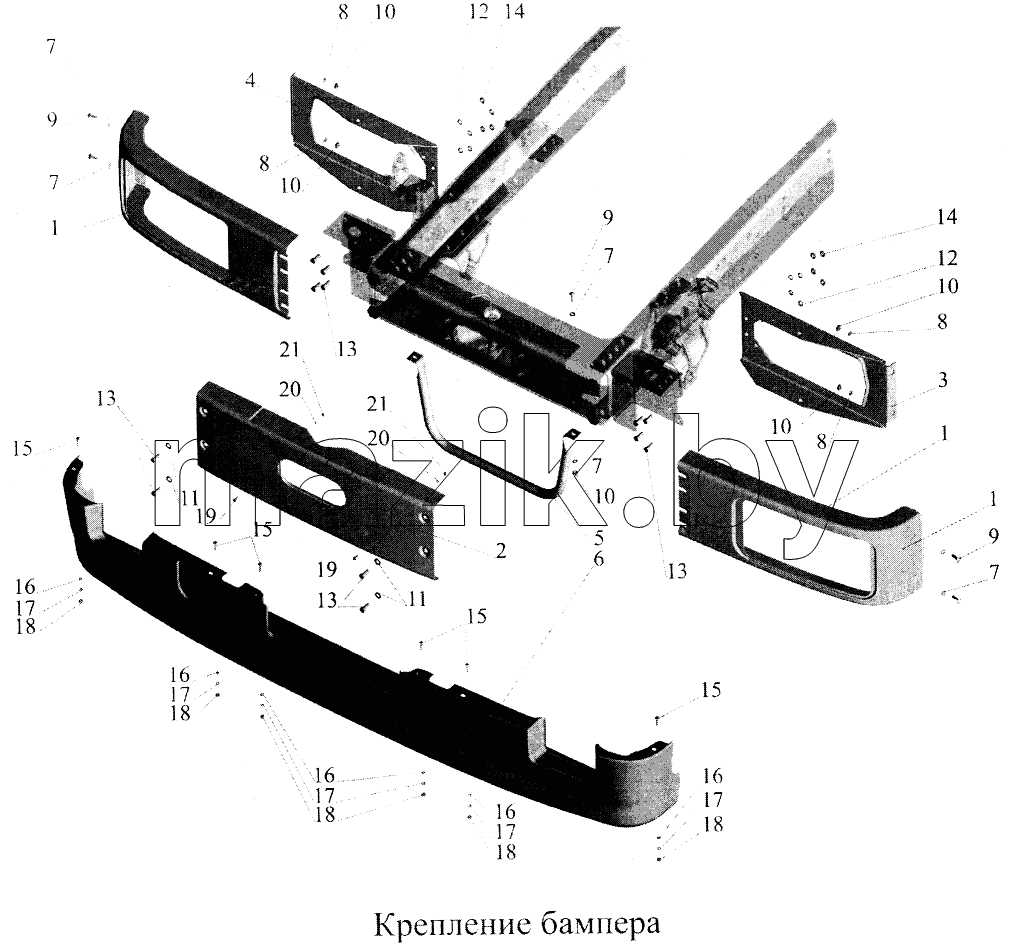 Крепление бампера
