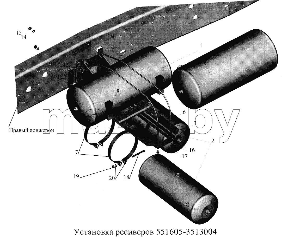 Установка ресиверов 551605-3513004
