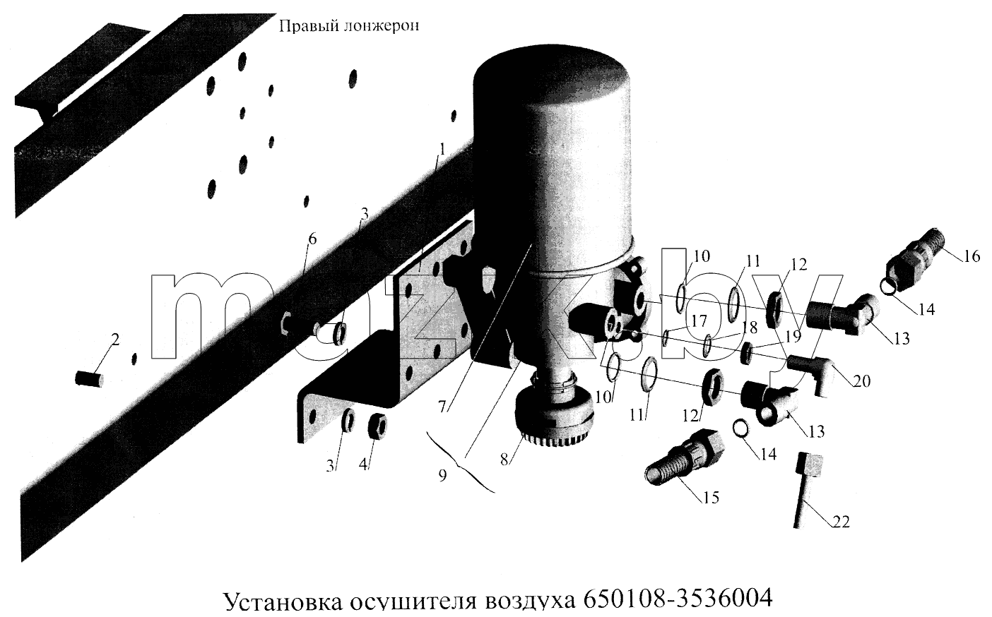 Установка осушителя воздуха 650108-3536004
