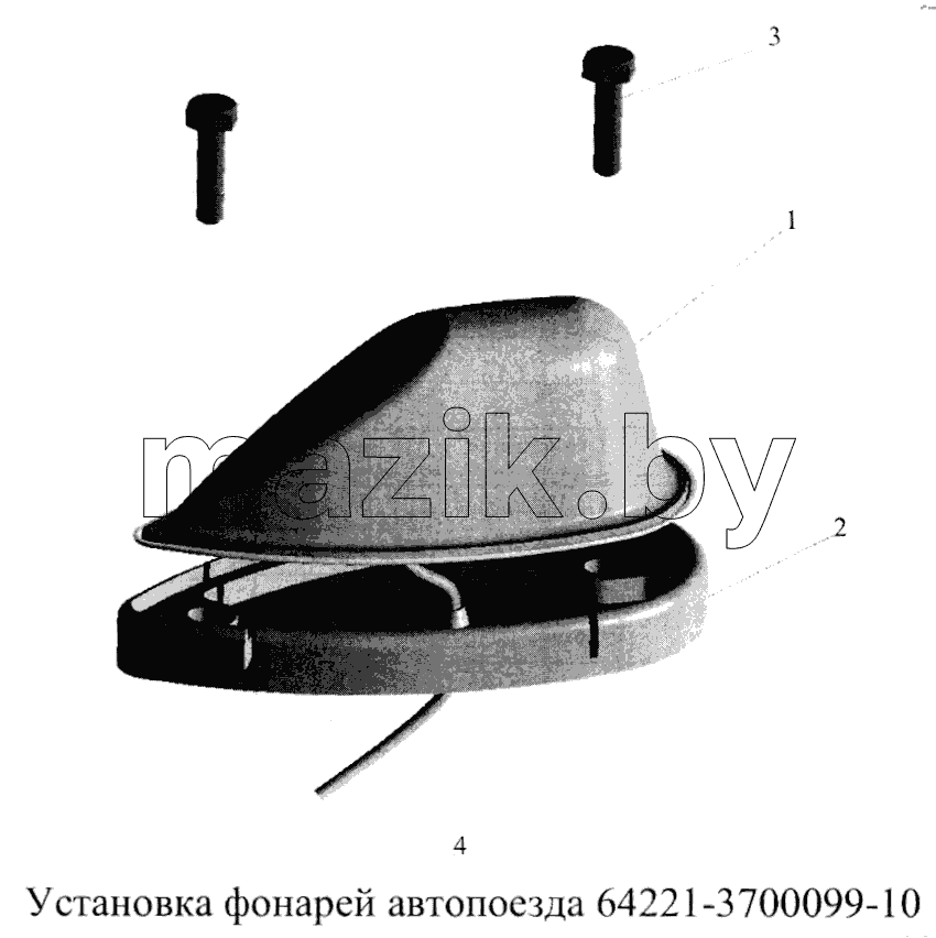 Установка фонарей автопоезда 64771-3700099-10