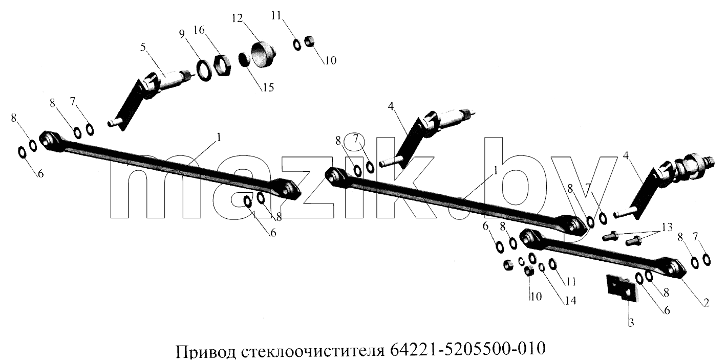 Привод стеклоочистителя 64221-5205500-010