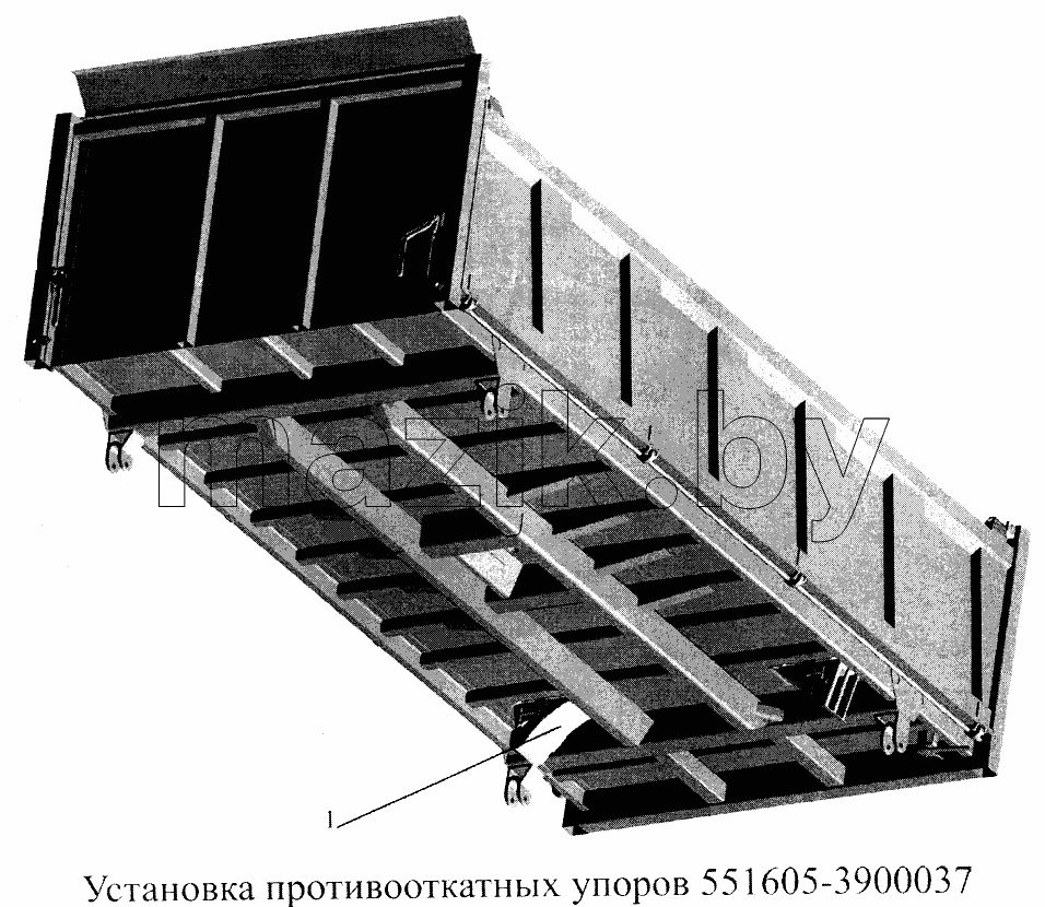 Установка противооткатных упоров 551605-3900037